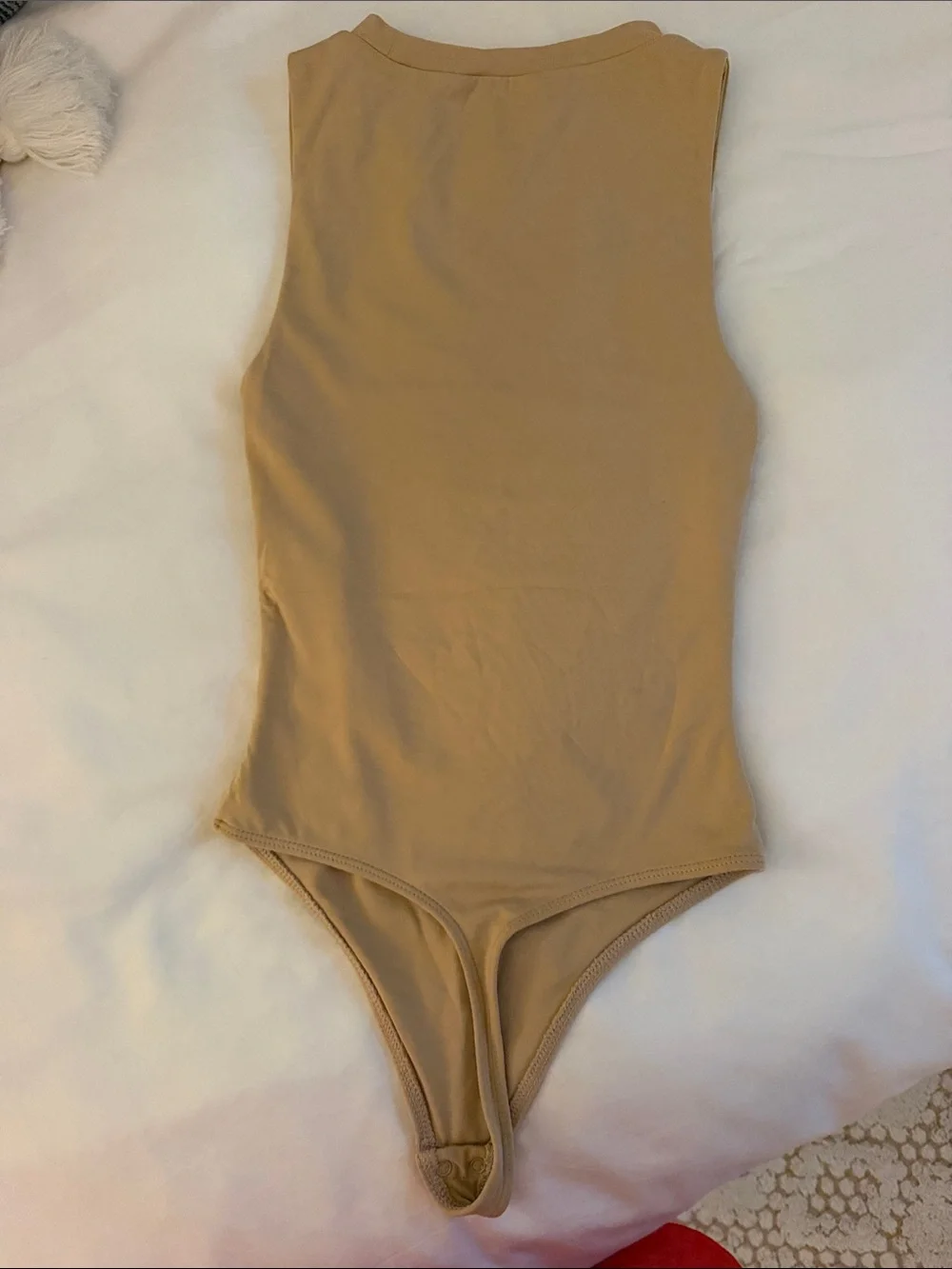 Babaton Kids Sleeveless One-Piece Bodysuit in Camel Tan